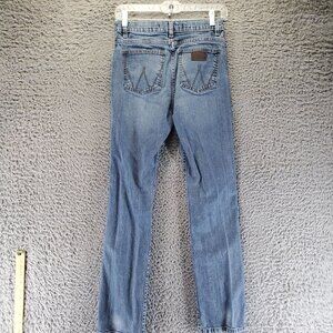 Wrangler Jeans Boys 16 Slim Blue Slim Straight Fit Stretch Denim Retro